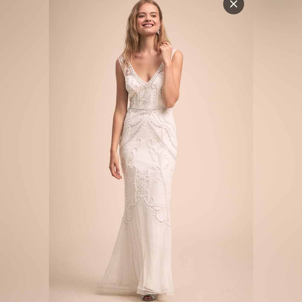 Anthropologie x BHLDN Sorrento Embellished Wedding Dress NWT